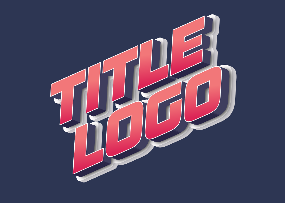 'Title Logo' - 3D Text in 80s Style!