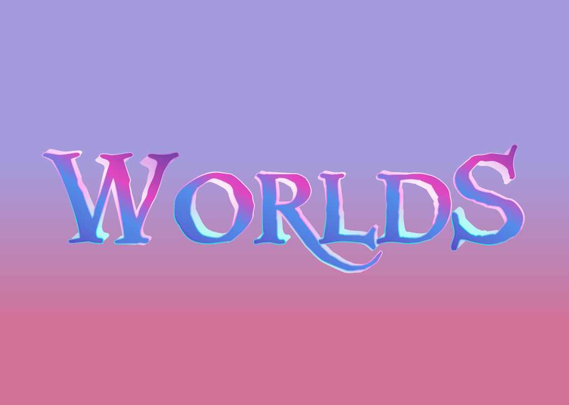 'Worlds' - Fantasy Text with a Cool Gradient