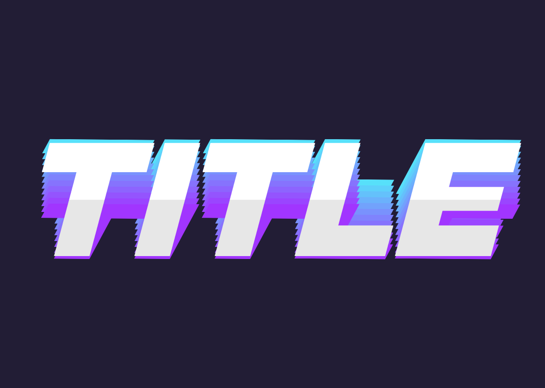 'Title' - Pixel Text in Cyberpunk Style