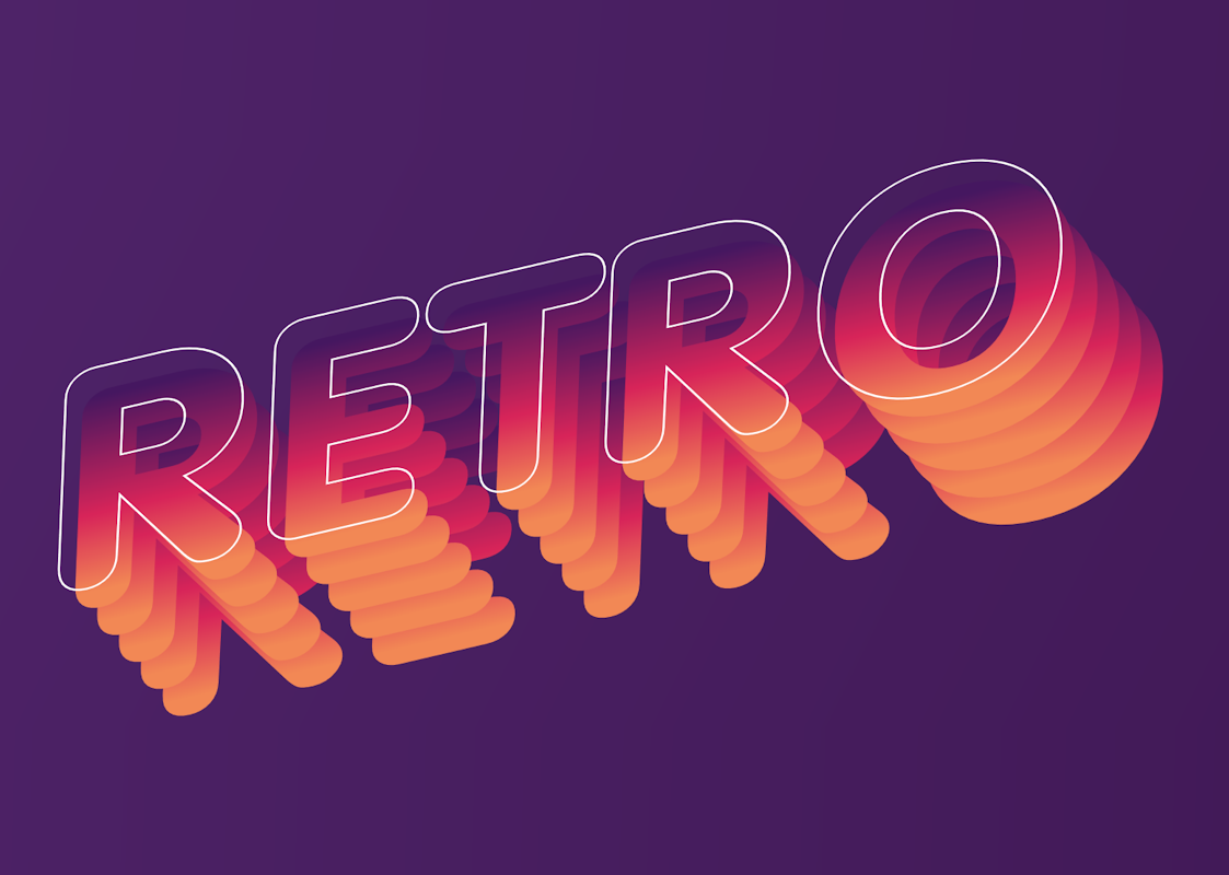 'Retro' - 3D Text with 'Layer' Effect