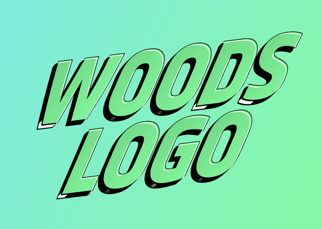 'Woods Logo' - Green Text in 'Cartoon' Style