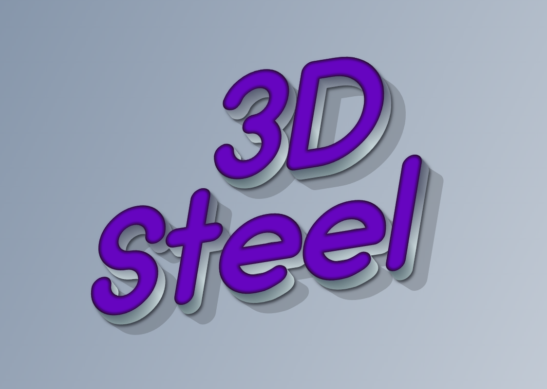3D text with an aluminum body