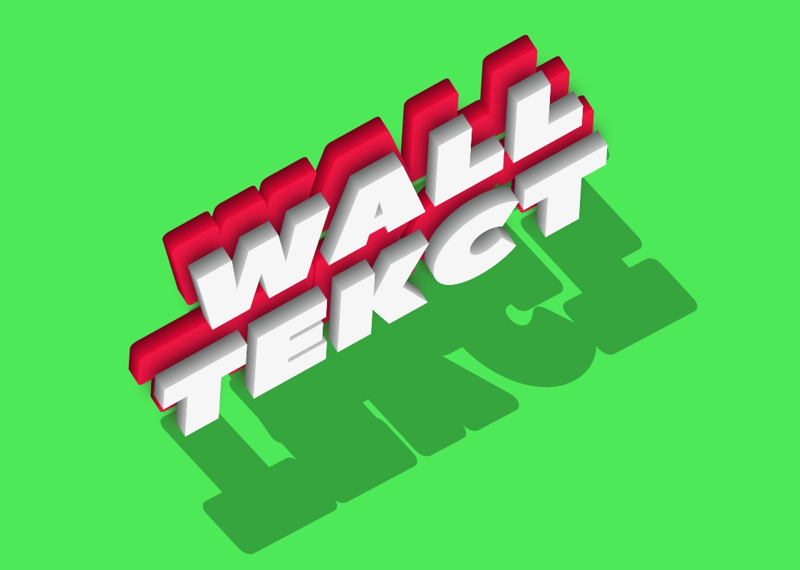 3D inscription letters in the form of a multilayered wall