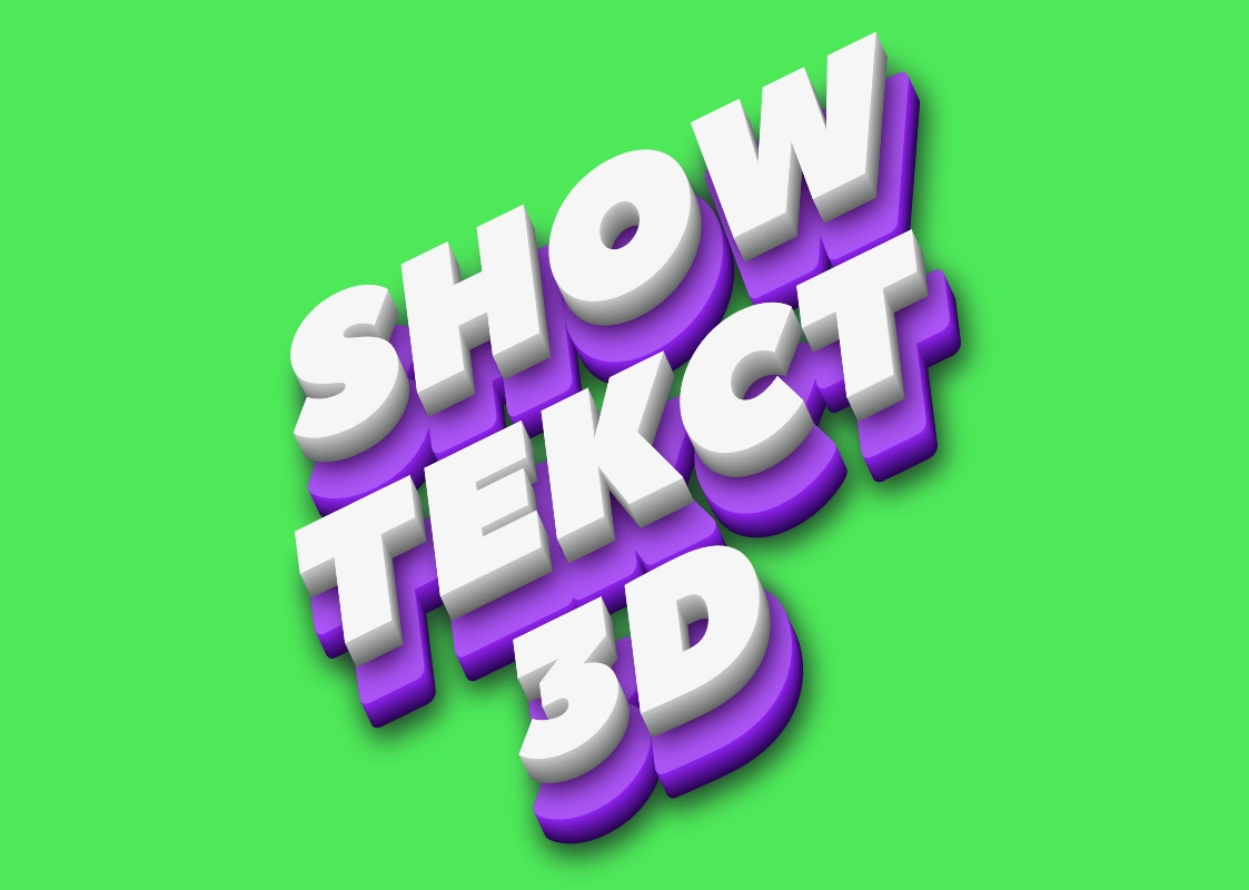 Bright 3D text for a headline