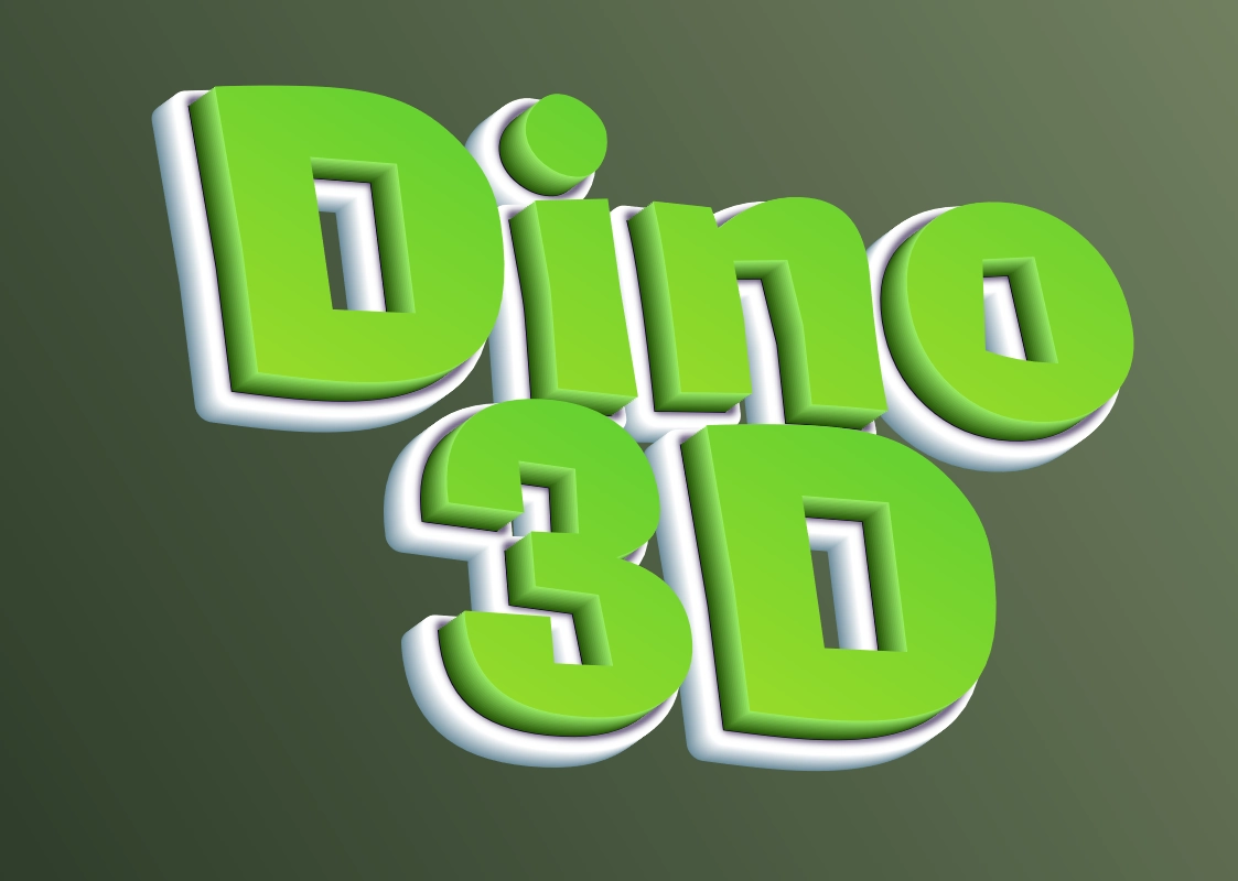 3D text beautiful multilayered effect
