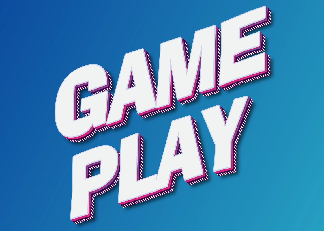 3D inscription for a bright gaming logo