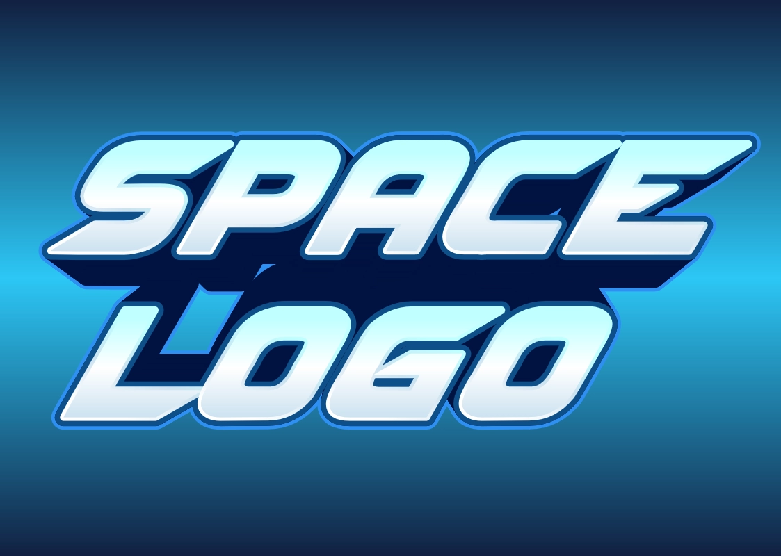 3D text for a cosmic volumetric logo
