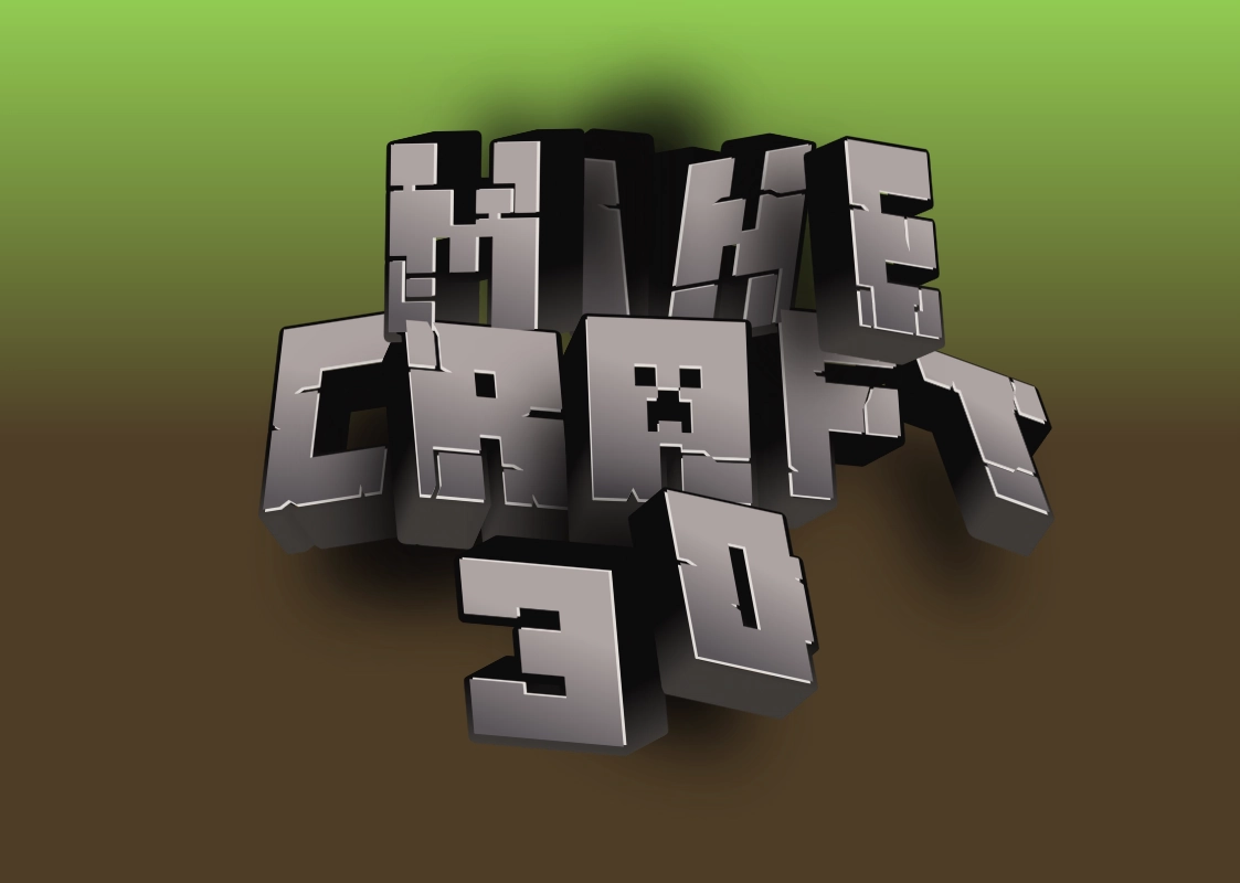 Minecraft 3D inscription