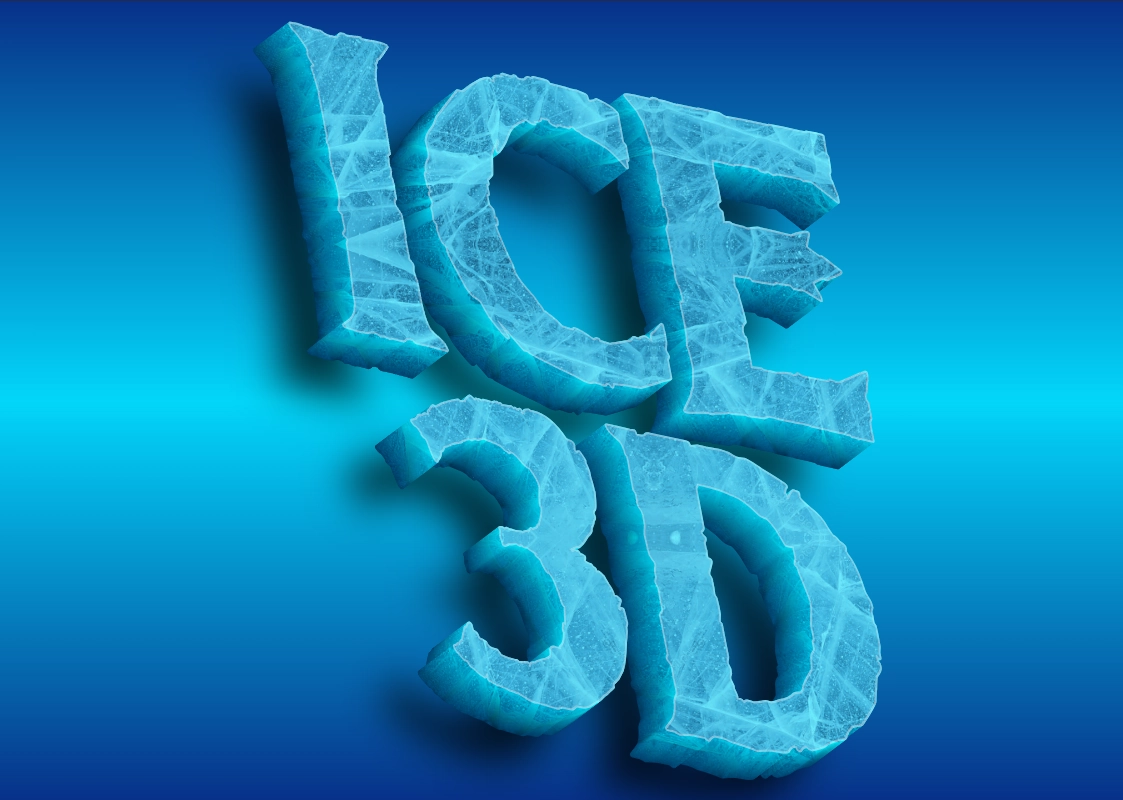 Icy 3d text