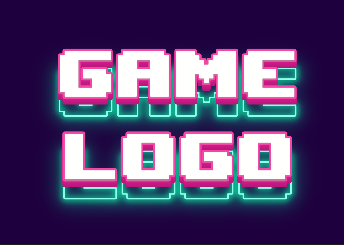 Captivating neon effect for a game logo