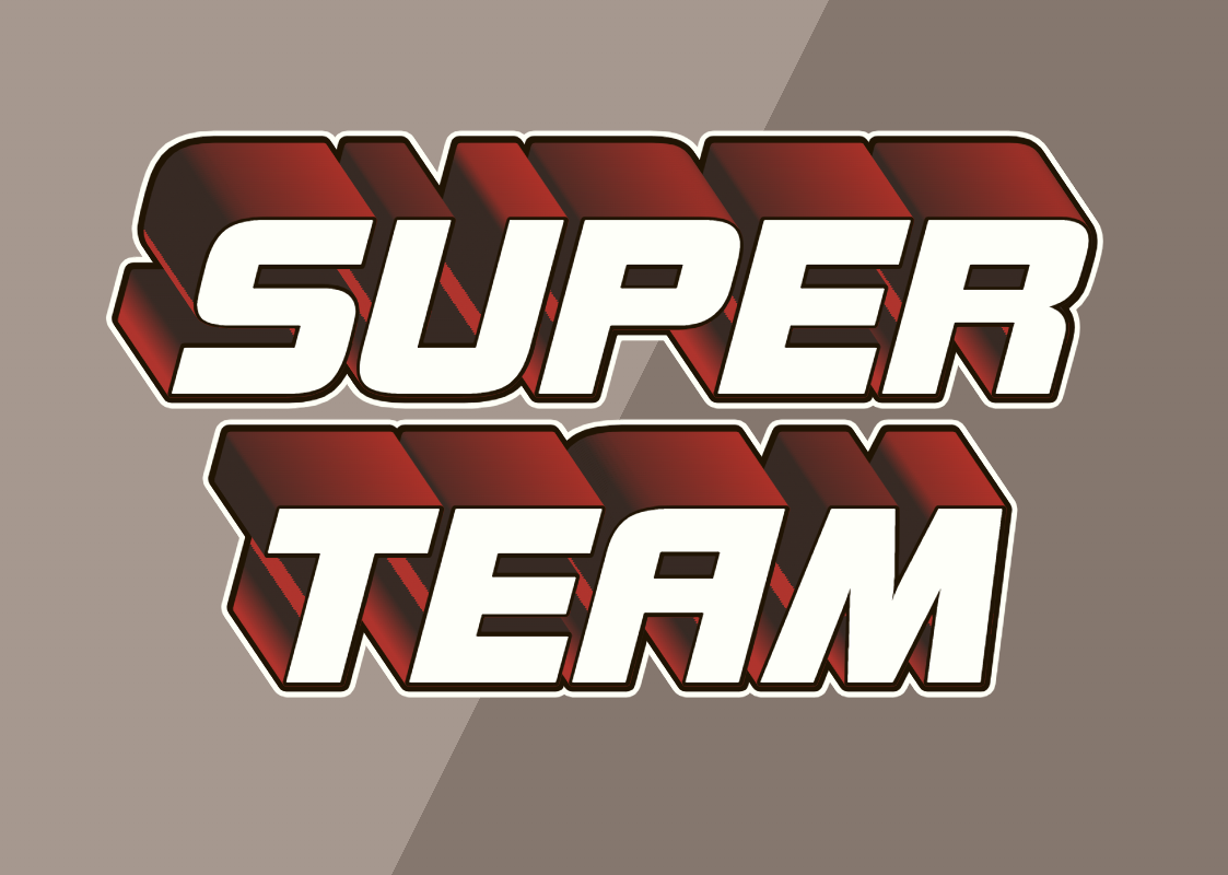 Powerful and energetic 3D text effect