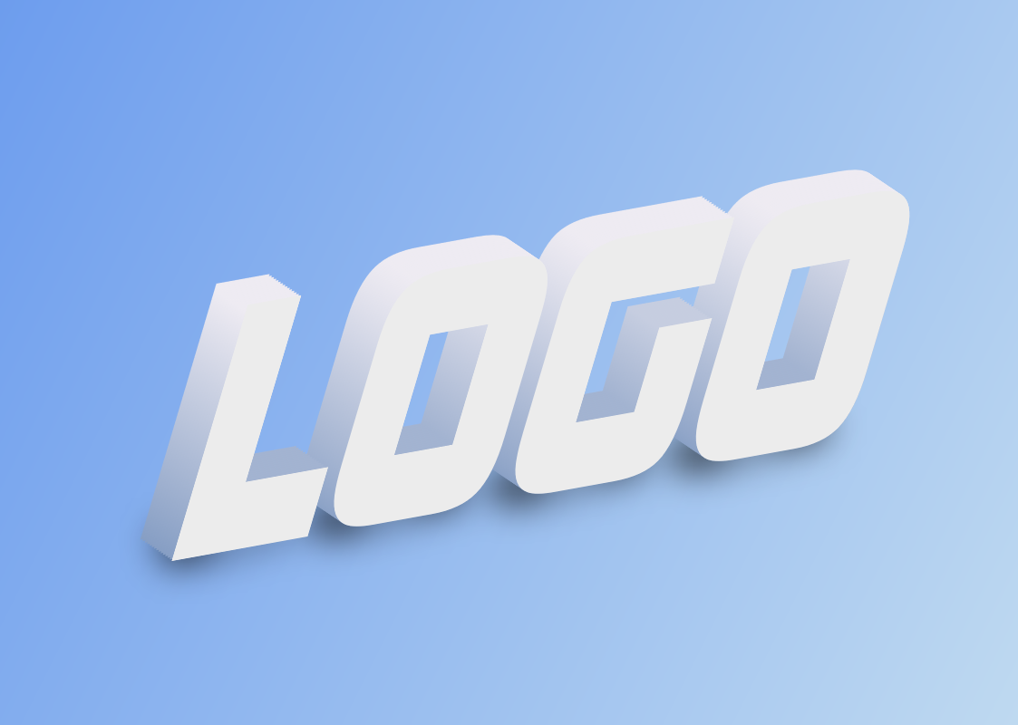 3D Text: White and Volumetric