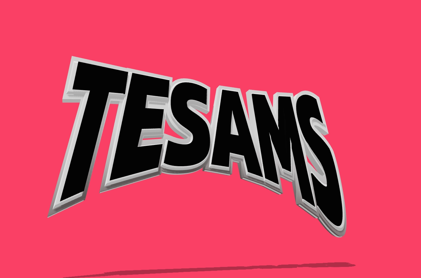 Volumetric 3D text in comic book style.
