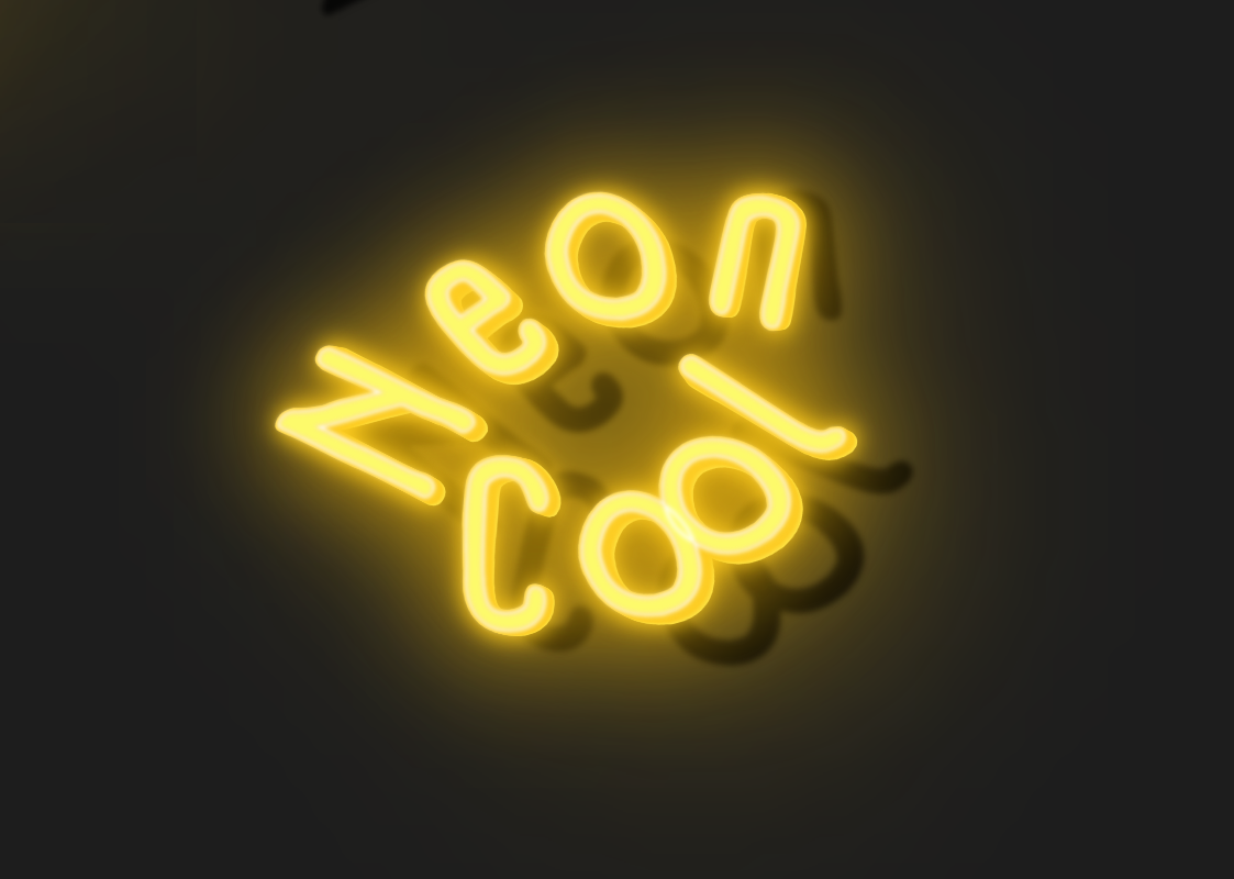 Circular Neon Text: Neon Cool Example