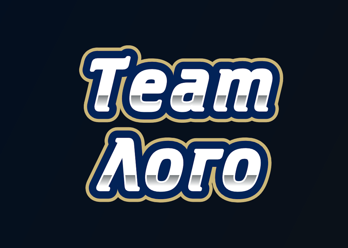 Font for a Gaming Logo with a Gold Outline