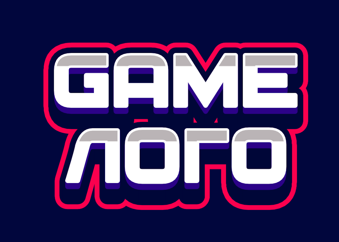 Font for a Gaming Logo with a Bright Outline