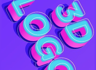 Make 3D text with modern beautiful effect