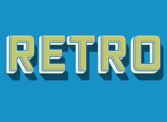 Create a beautiful logo with a retro-style 3D font.