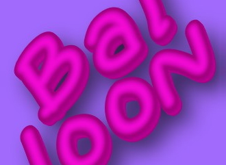 Make 3D text lettering font with balloon effect
