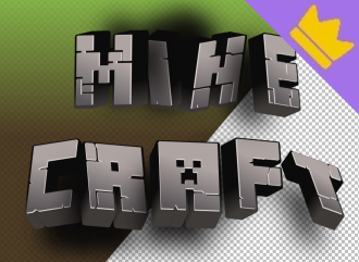 Minecraft logo text generator in the style of Minecraft
