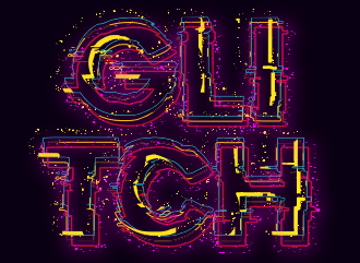 Generator of cool neon glitch logos