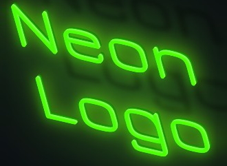 HD font in glowing neon style