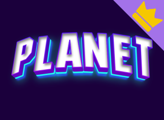 Game logo with space 3D font
