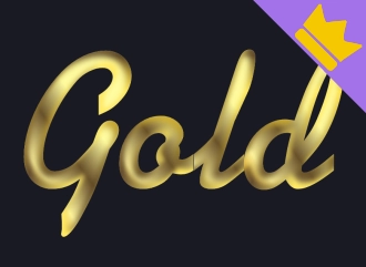 Golden Font - Beautiful Golden Inscription
