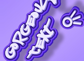 Make a 3D cool text logo in a beautiful font