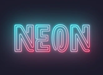 Beautiful Neon Gradient Font: Logo Constructor.