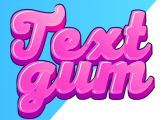 Create a 3d font with bubble gum effect, designer of cool gradient inscriptions in the style of 3d letters.