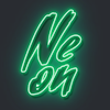 Beautiful fonts with neon effect
