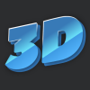 Generator of beautiful 3d logos styles for fonts for photo video or advertising printing.