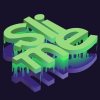 3d text effect slime logo.