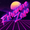 Font with retrowave effect