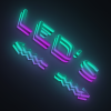 Generator of 3D luminous lettering, text from beautiful fonts with LEDs effect