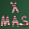 Make text logo beautiful Christmas candy caramel effect for new year