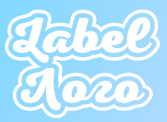 make the label logo and text in a beautiful font