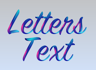 Lettering with gradient fonts