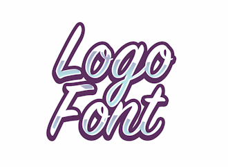 Lettering in a beautiful font for logo and signature sticker