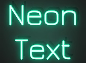 Beautiful neon font HD style