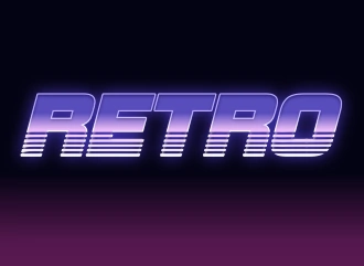 Retro style header for photos or videos beautiful retro typography