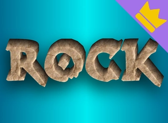Beautiful 3D stone font - Rock Stone Fonts logo.