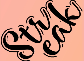 Make beautiful calligraphy style text with a stroke