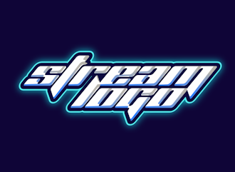 Neon logo for streamer - design your streamers in neon style
