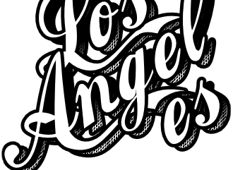 Lettering in the style of a tattoo with a graphic sticker effect