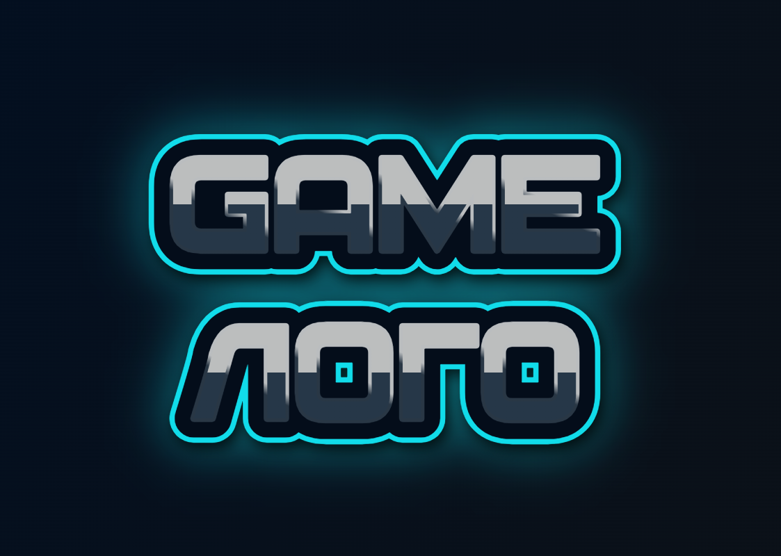 Gaming Logo with Neon Effect