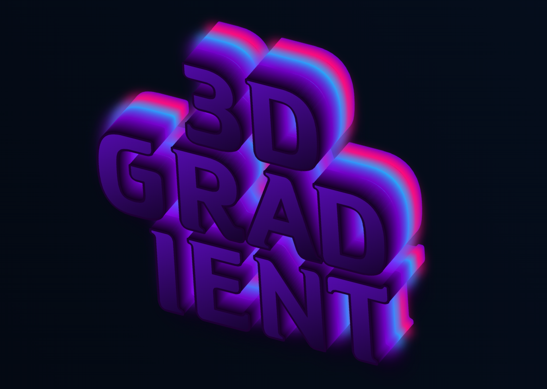 3D Gradient: Add depth to your texts