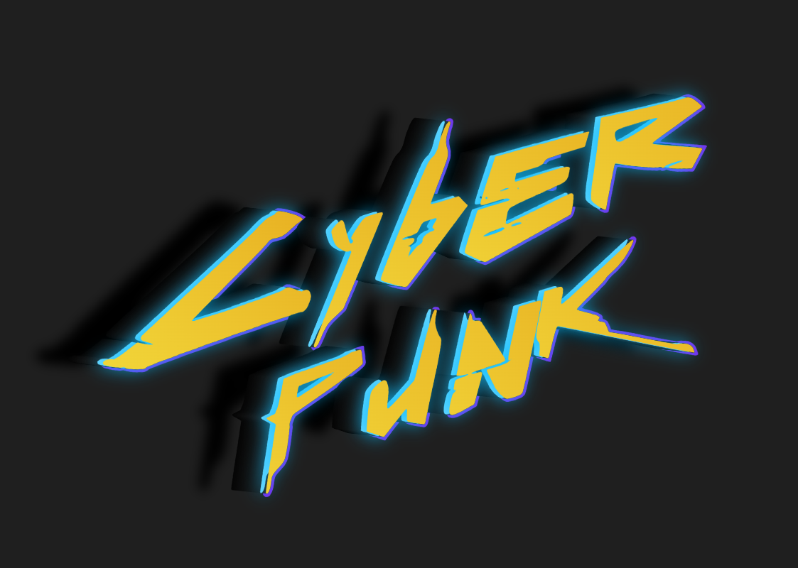 Cyberpunk comes alive: neon and 3D effect for your inscriptions
