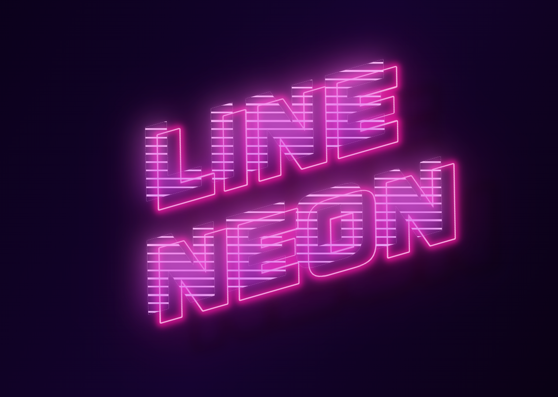 Neon Linear Text Effect